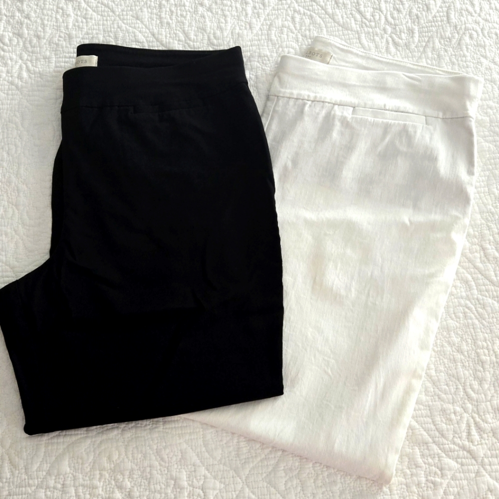 Talbots Casual Dress Pants 2 pair Pullon Pants size 16